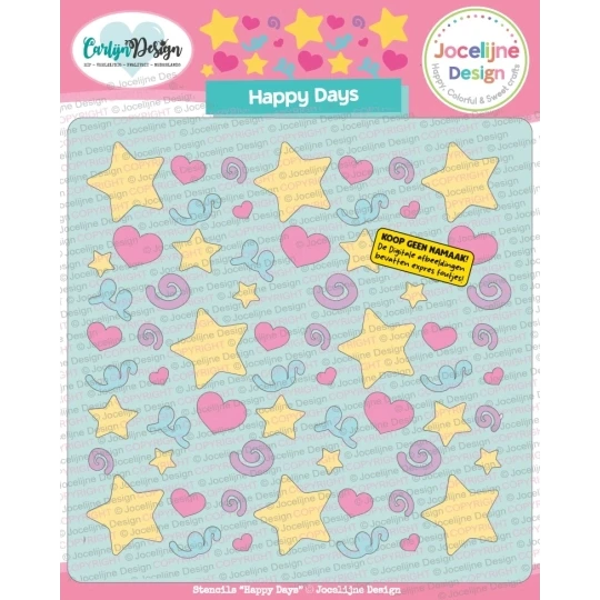 Carlijn Design, Mask Stencil, Happy Days - CDJD-0079