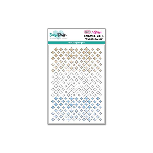 Carlijn Design, Glitter Enamel Dots, Twinkle Stars 3 - CDED-0017