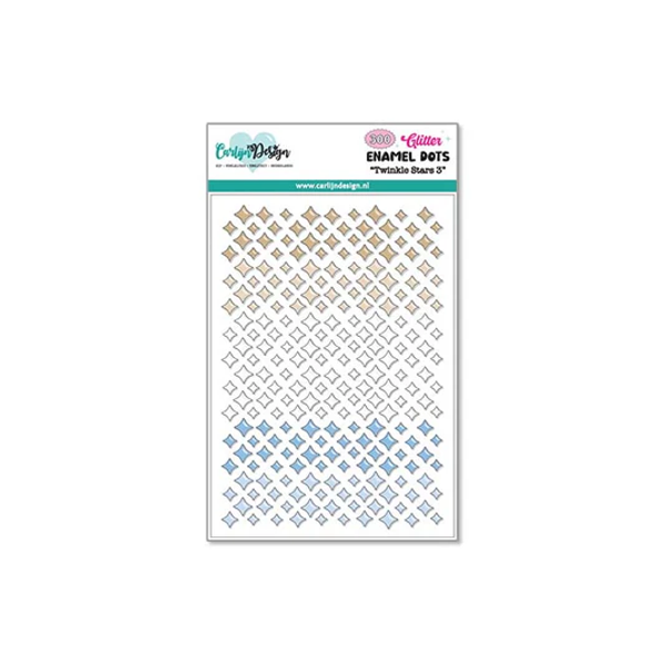 Carlijn Design, Glitter Enamel Dots, Twinkle Stars 3 - CDED-0017