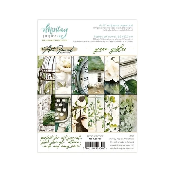 Mintay, Art Journal, Paperpad, Green Gables, 6x8 inch - MT-ART-P10