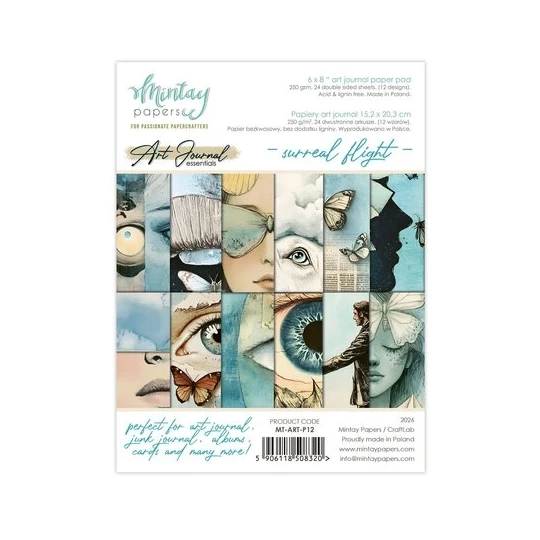 Mintay, Art Journal, Paperpad, Surreal Flight , 6x8 inch - MT-ART-P12
