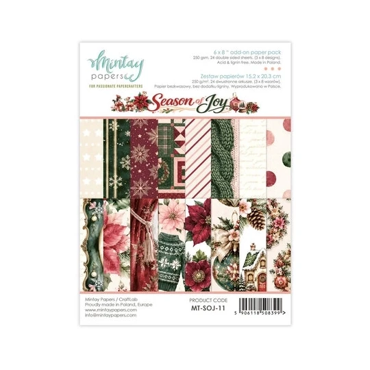 Mintay, Add-On Paperpad, Season of Joy, 6x8 inch - MT-SOJ-11