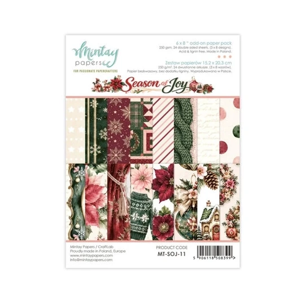 Mintay, Add-On Paperpad, Season of Joy, 6x8 inch - MT-SOJ-11