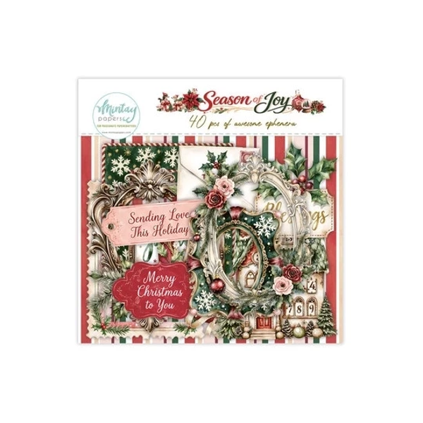 Mintay, Paper Ephemera, Season of Joy, 40 pcs - MT-SOJ-LSCE