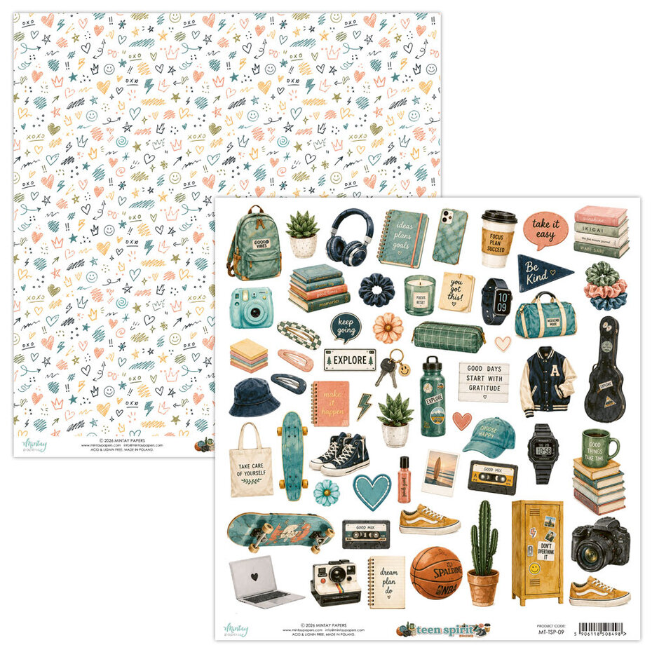 Mintay, Scrapbookvel, Teen Spirit, Elements - MT-TSP-09