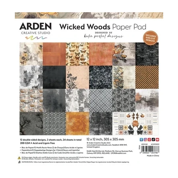 Arden Creative Studio, Katie Pertiet, Wicked Woods, Paperpad, 12x12 inch - ACSPP0029