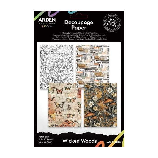 Arden Creative Studio, Katie Pertiet, Wicked Woods, Decoupage Paper - ACSDP0005