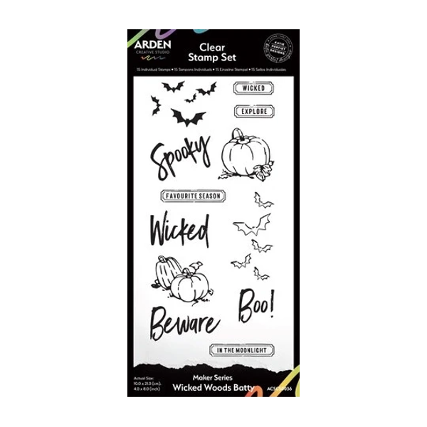 Arden Creative Studio, Katie Pertiet, Wicked Woods, Clear Stamp, Batty - ACSCS0036