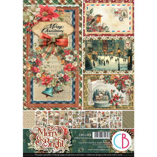 Ciao Bella, A4 Creative Pad, Merry & Bright - CBCL098
