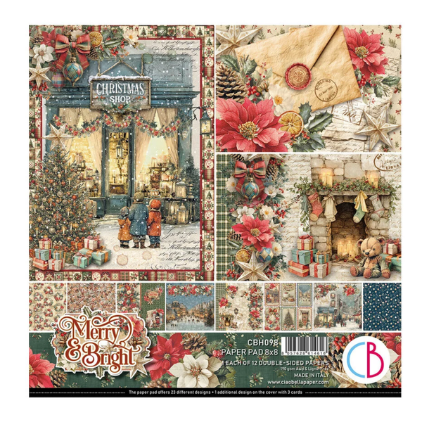 Ciao Bella, Paperpad, Merry & Bright, 8x8 inch - CBH098