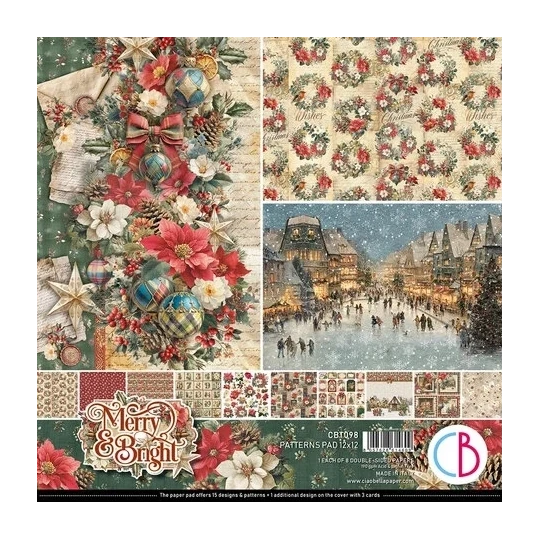 Ciao Bella, Paperpad, Merry & Bright, 12x12  inch - CBT098