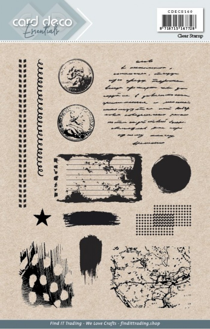 Card Deco, Clear Stamp, Backgrounds, A5 - CDECS160