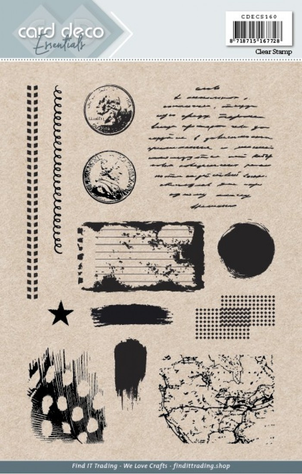 Card Deco, Clear Stamp, Backgrounds, A5 - CDECS160