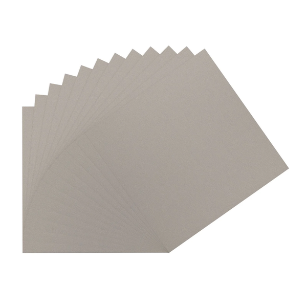 Vaessen Creative, Cardstock Smooth, Zilver, 30,5 x 30,5 cm, 12 vel - 2932-002