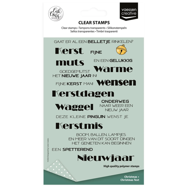 Vaessen Creative, Clear Stamp, Carla Creates, Christmas Text -  CAR0611