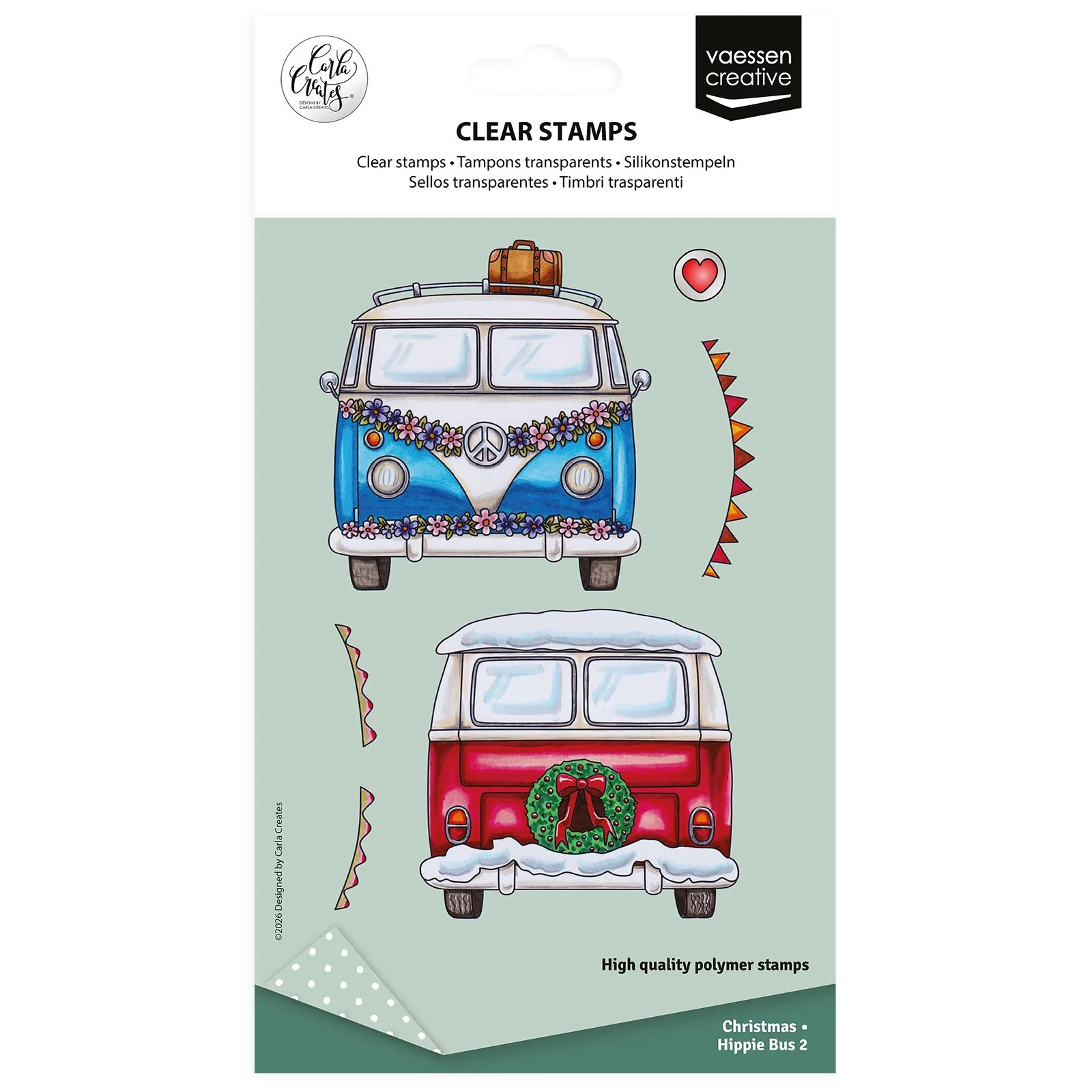 Vaessen Creative, Clear Stamp, Carla Creates, Hippie Bus 2 -  CAR0609