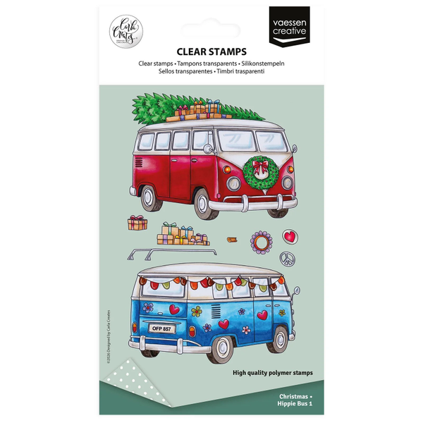 Vaessen Creative, Clear Stamp, Carla Creates, Hippie Bus 1 -  CAR0608