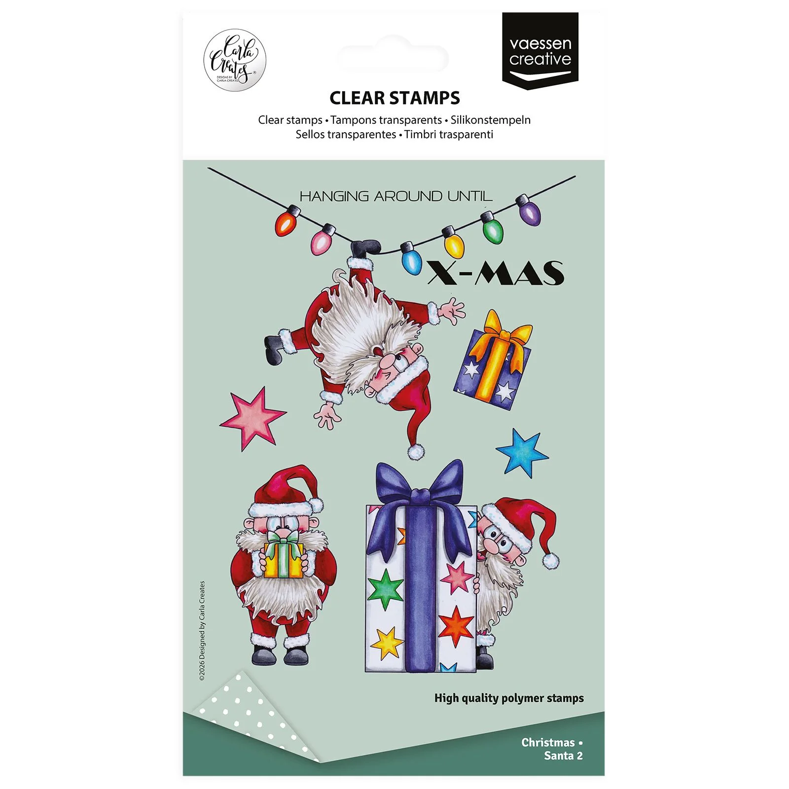 Vaessen Creative, Clear Stamp, Carla Creates, Christmas Santa 2 -  CAR0605