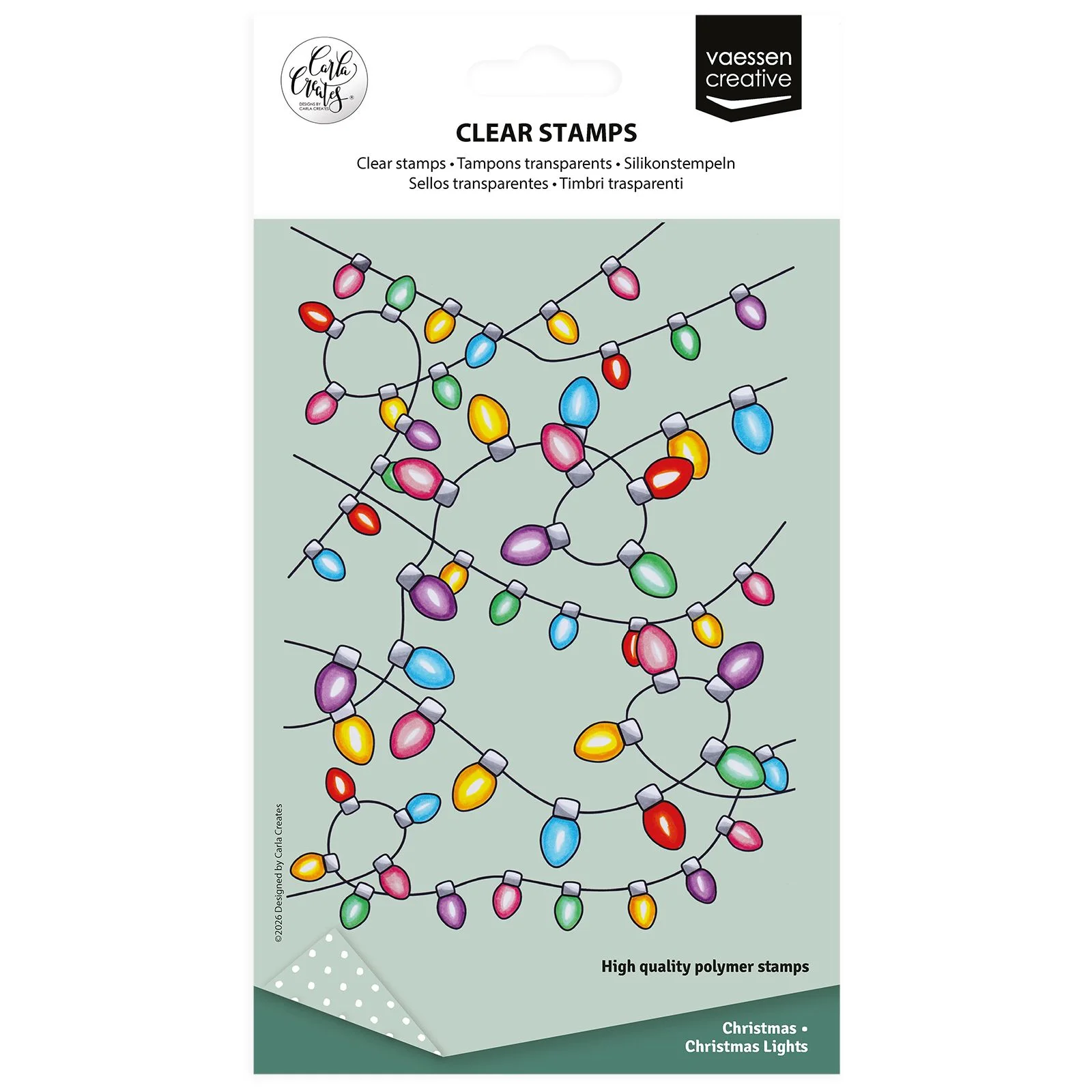Vaessen Creative, Clear Stamp, Carla Creates, Christmas Lights -  CAR0610