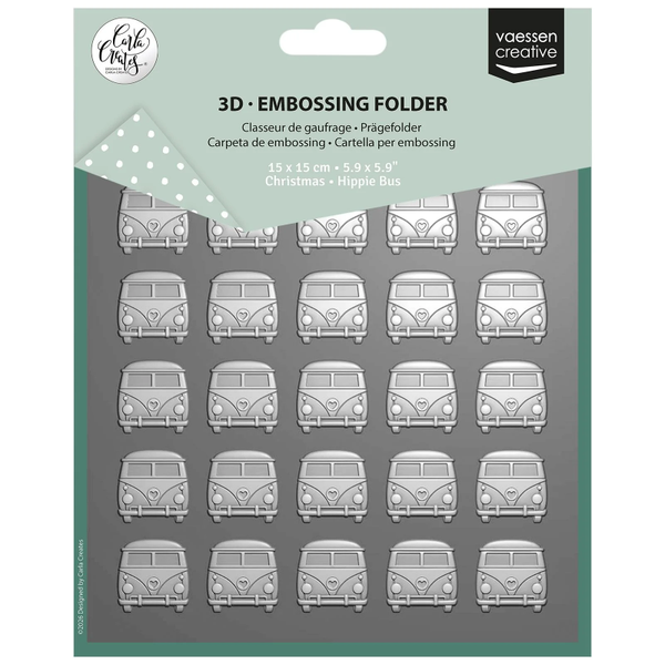 Vaessen Creative, 3D Embossingfolder , Carla Creates, Hippie Bus -  CAR0613