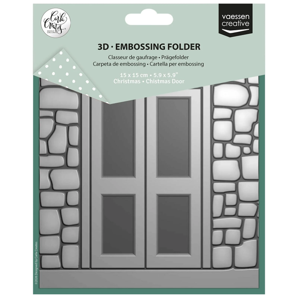 Vaessen Creative, 3D Embossingfolder , Carla Creates, Christmas Door -  CAR0612