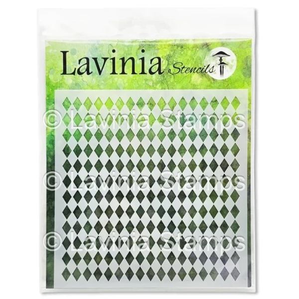 Lavinia, Mask Stencil, Diamond Checkerboard - ST049