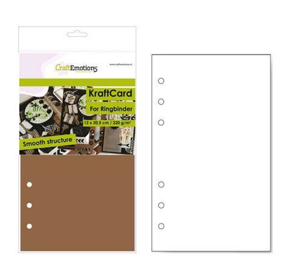 CraftEmotions,KraftCard, Ringband, Kraft, 12 x 20,5 cm, 220 grams - 001286/0725