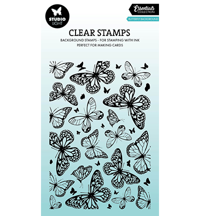PRE-ORDER - Studiolight, Clear Stamp, Essentials, Butterflies Background - SL-ES-STAMP919