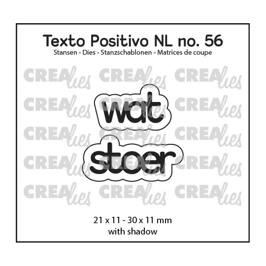 Crealies, Texto Positivo, Wat Stoer - POSNL56