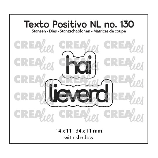Crealies, Texto Positivo, Hai Lieverd - POSNL130