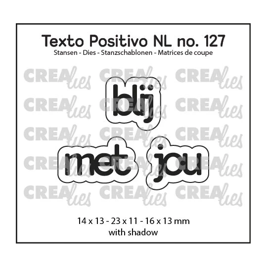 Crealies, Texto Positivo, Blij met Jou - POSNL127