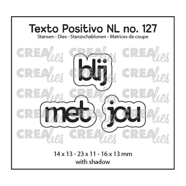 Crealies, Texto Positivo, Blij met Jou - POSNL127