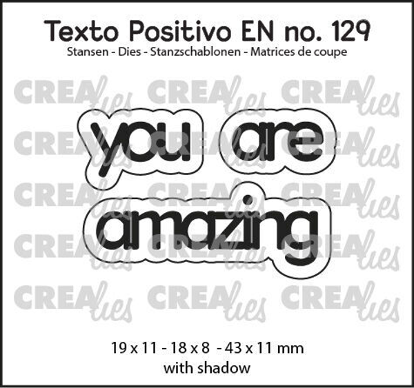 Crealies, Texto Positivo, You Are Amazing - POSEN129