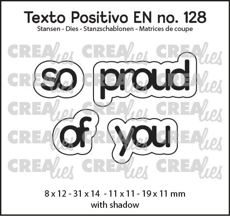 Crealies, Texto Positivo, So Proud of You - POSEN128