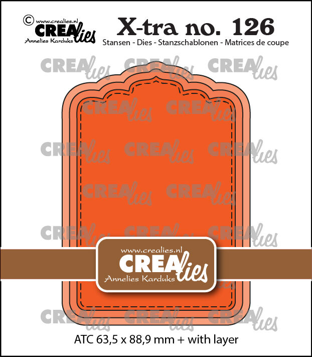 Crealies, X-tra, ATC Paneel A - CLXtra126