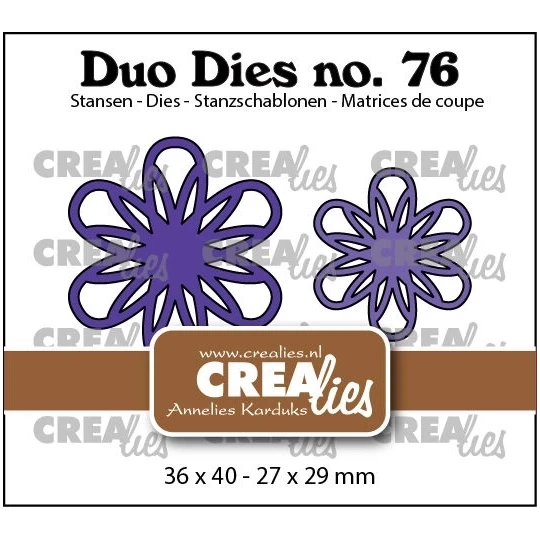 Crealies, Duo Dies, Open Bloemen 31 - CLDD76