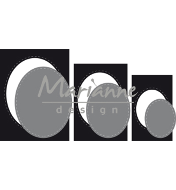 PRE-ORDER - Marianne Design, Craftable, Basic Passe-Partouts Ovals - CR1467