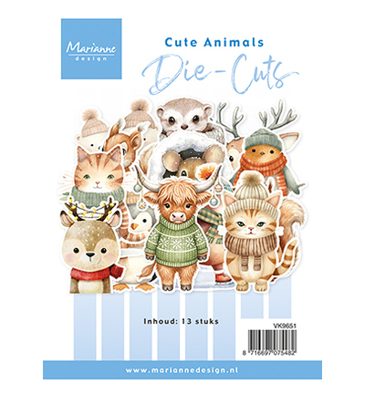 PRE-ORDER - Marianne Design, Die Cuts, Cute Animals - VK9651