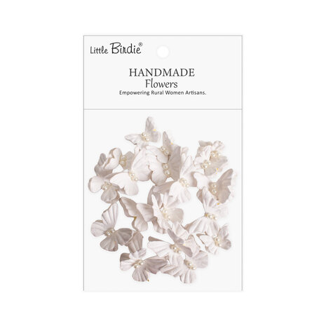 Little Birdie, Handmade Flowers, Dreamy Flutter, Frosty White - CR110465