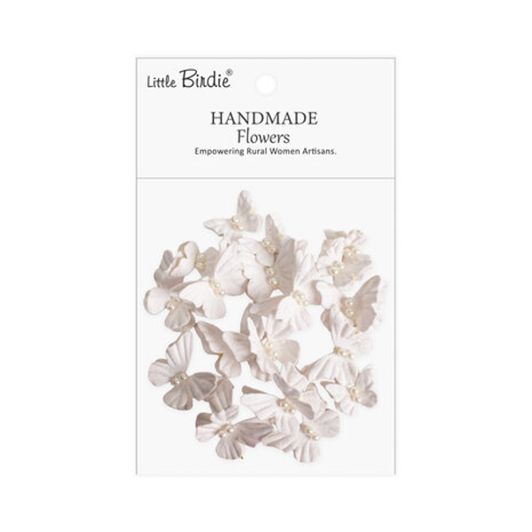 Little Birdie, Handmade Flowers, Dreamy Flutter, Frosty White - CR110465