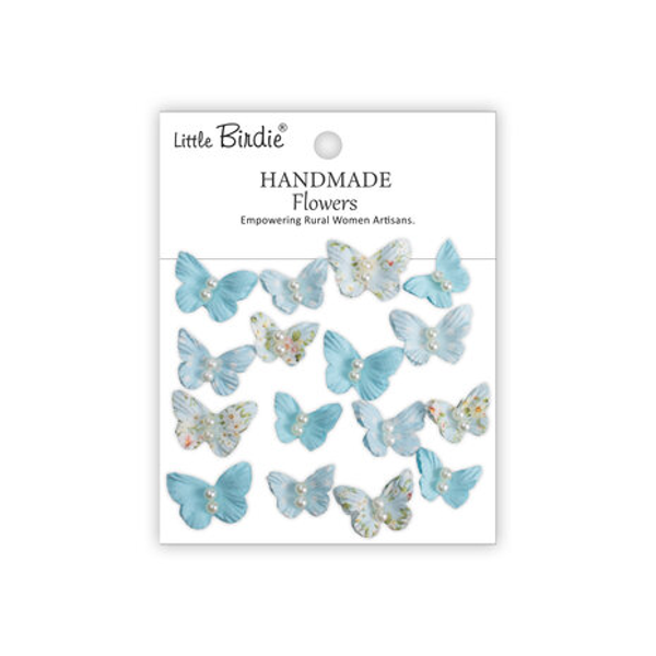 Little Birdie, Handmade Flowers, Pearly Flutter, Blue Symphony - CR110291