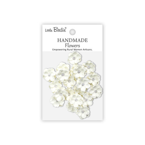 Little Birdie, Handmade Flowers, Twinkle, Ivory Pearl - CR103147