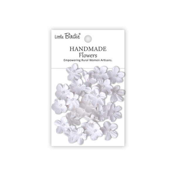 Little Birdie, Handmade Flowers, Pearl Petites, Frosty White - CR109948