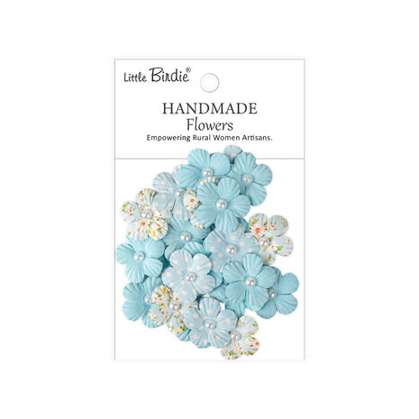 Little Birdie, Handmade Flowers, Polly, Blue Symphony - CR110505