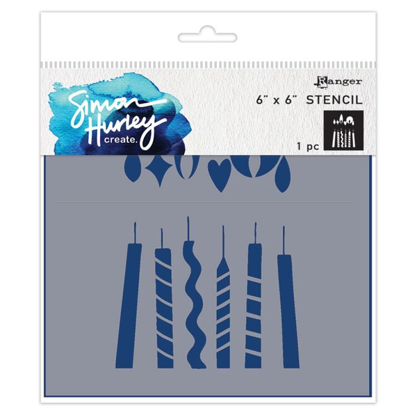 Simon Hurley, Stencil, Bold Candles, 6x6 inch - HUS93954