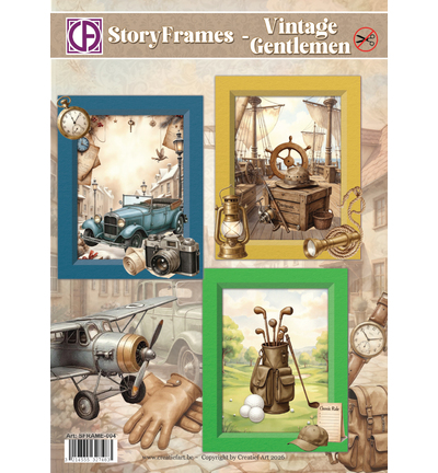 PRE-ORDER - Creatief Art, Kaartpakket, Storyframes, Vintage Gentlemen - SFRAME-004