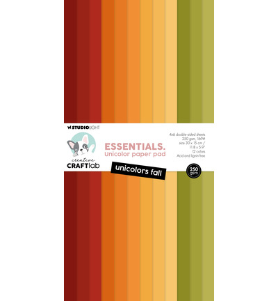 CraftLab, Unicolor Paperpad, Essentials, Fall - CCL-ES-UPP506