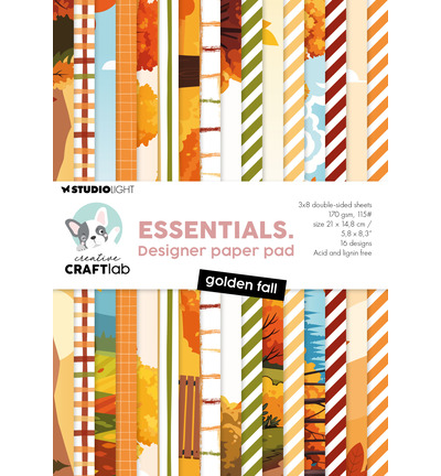 CraftLab, Design Paperpad, Essentials, Golden Fall - CCL-ES-DPP508
