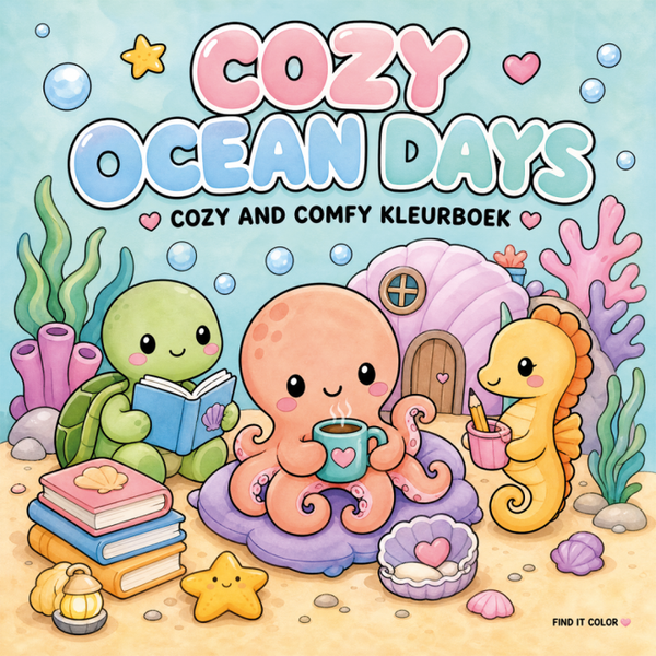 Findit Color, Colouring Book, Cozy Ocean Days - FITCCB10009