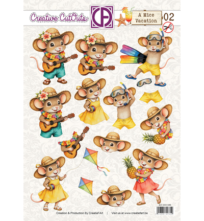 PRE-ORDER - Creatief Art, Uitdrukvel, A Mice Vacation 02 - CCO-049